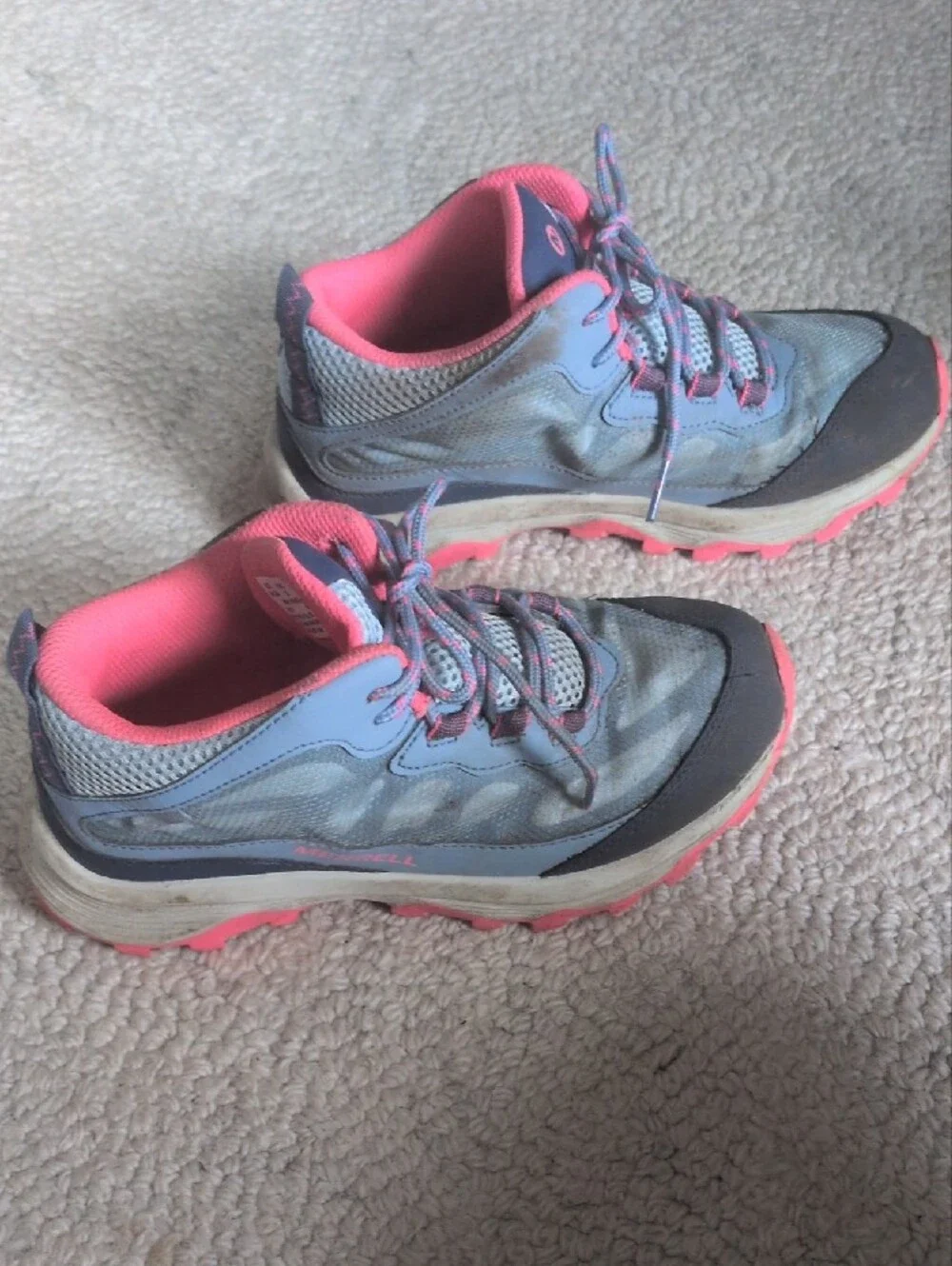 Kids Gray and Pink Athletic Sneakers by - Lightweight Comfort